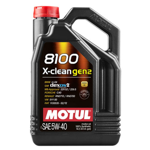 MOTUL （モチュール） 8100 X-clean GEN2 (8100 ｴｸｽｸﾘｰﾝ ｼﾞｪﾝ2) 5W-40 –  carpartswebstore