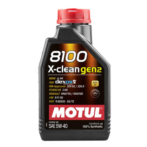 MOTUL （モチュール） 8100 X-clean GEN2 (8100 ｴｸｽｸﾘｰﾝ ｼﾞｪﾝ2) 5W-40